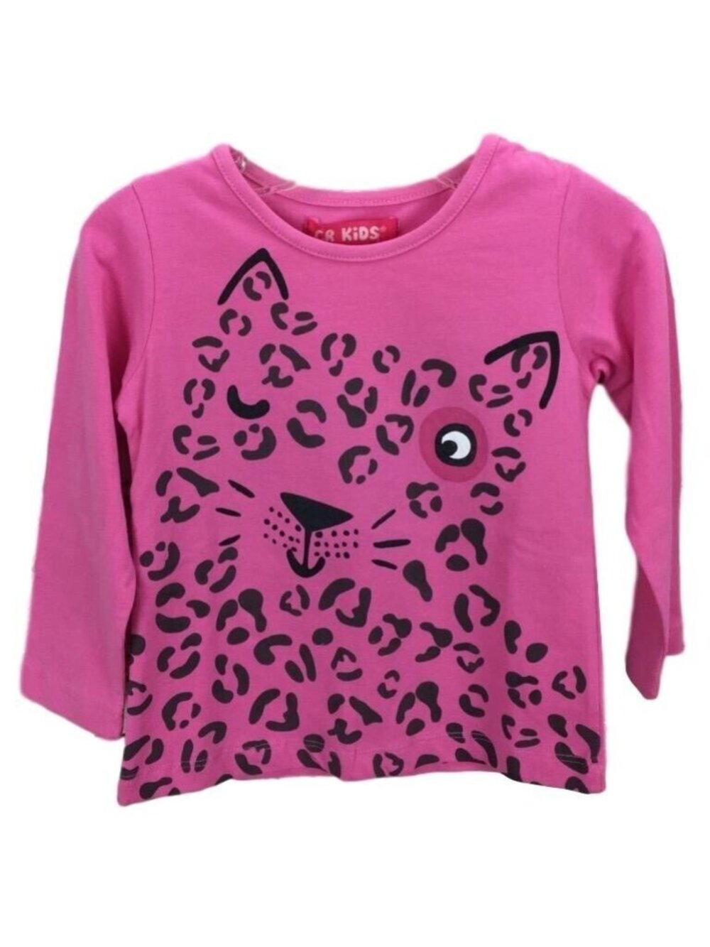 Toddler Girls 2T Top Tiger Kitten Cat Pink Long Sleeve Graphic T-Shirt CR Kids